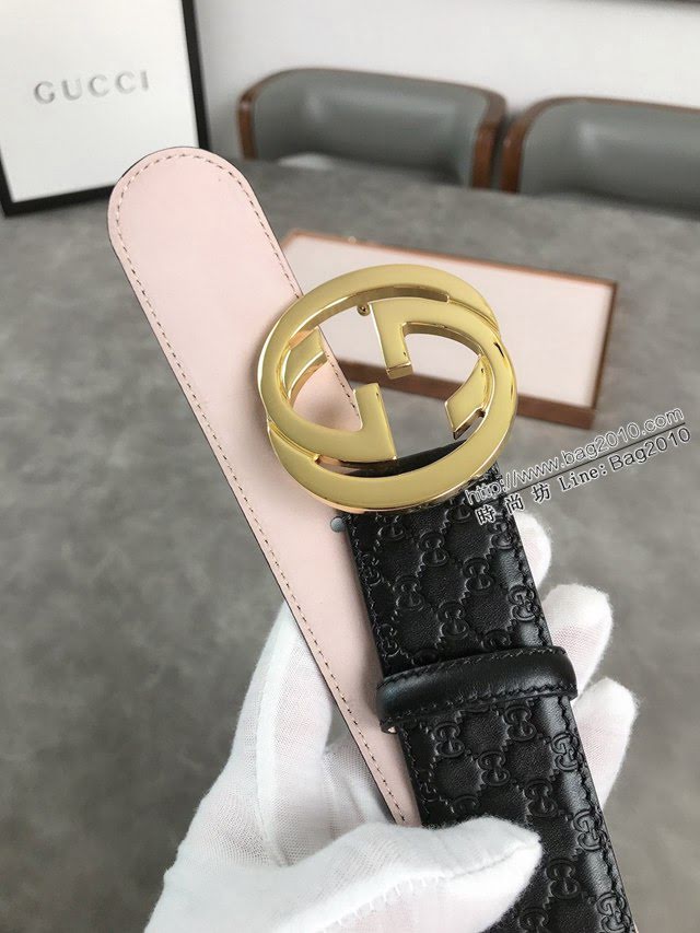 Gucci經典皮帶 古奇雙G拋光腰帶 411924  jjp2067